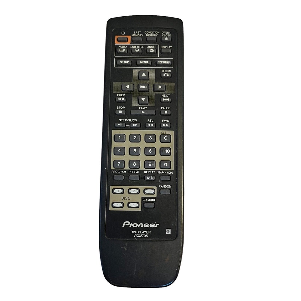 Pioneer DVD Player Remote Control VXX2705 Entertainment Black